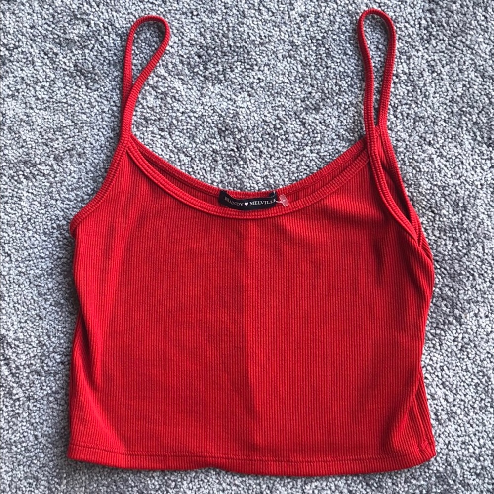 Brandy💓Melville Red Crop Top